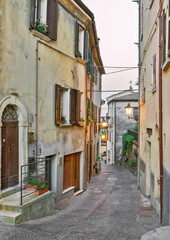 Obraz na płótnie Canvas Evening small street Tuscany, Italy
