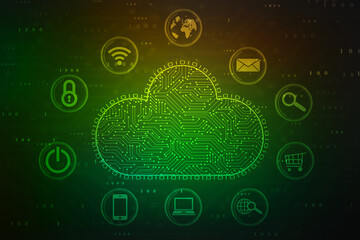 Digital Abstract technology background,2d illustration