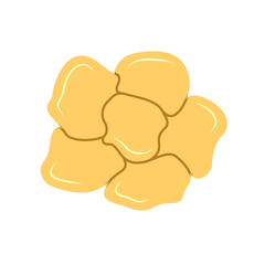 Flagstone or stone vector icon design. That rock or decorative material for home, landscape or garden by paving on ground and wall to create texture pattern. That patio, pavement, road, pathway, slab.