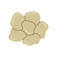 Flagstone or stone vector icon design. That rock or decorative material for home, landscape or garden by paving on ground and wall to create texture pattern. That patio, pavement, road, pathway, slab.