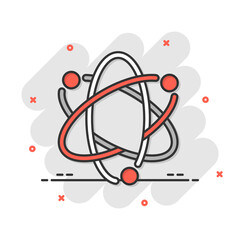 Science icon in comic style. Dna cell cartoon vector illustration on white isolated background. Molecule evolution splash effect business concept.