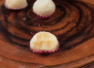 powdered milk brigadeiro (brigadier), typical candy tradition in Brazil.