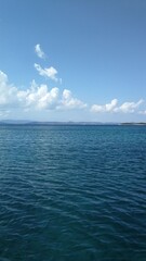 Obraz premium Meer, Wellen, Wasser, Himmel, Wolken, Urlaub, Kroatien, Sommer, schwimmen, baden, genießen, Strand 