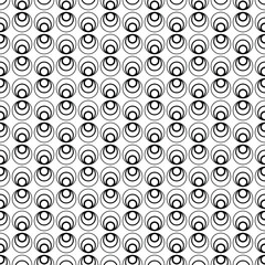 Abstract Seamless Pattern Black Doodle Geometric Figures Background Vector