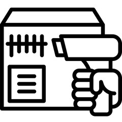 Scanning the barcode icon, Supermarket and Shopping mall related vector