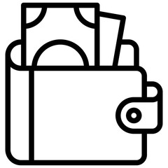 Wallet icon, Supermarket and Shopping mall related vector