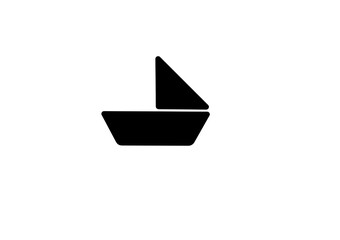 paper boat on white background