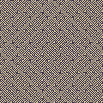 Vector Japanese sayagata asian traditional geometric seamless pattern with contemporary black and golden color background. Use for fabric, textile, cover, interior decoration elements, wrapping.