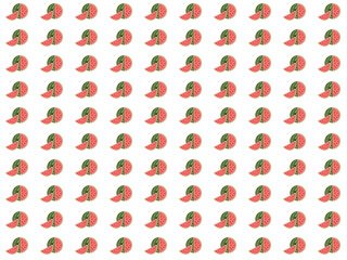 Pattern watermelon on white background