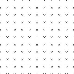 Square seamless background pattern from geometric shapes. The pattern is evenly filled with black baseball bats symbols. Vector illustration on white background