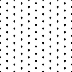 Square seamless background pattern from geometric shapes. The pattern is evenly filled with black tree symbols. Vector illustration on white background