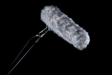 Professional microphone gun with wind protection 