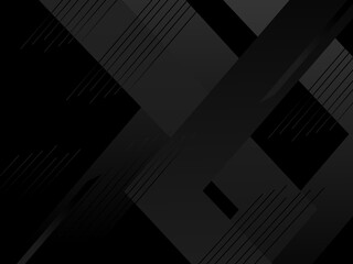 Obraz premium Dark geometric black abstract background elegent design pattern