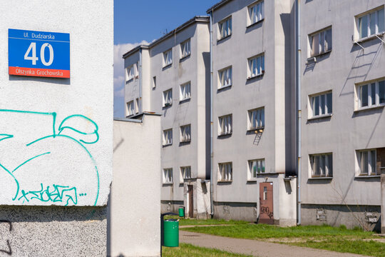 opuszczone osiedle Dudziarska, blokowisko, pustostan,  Warszawa