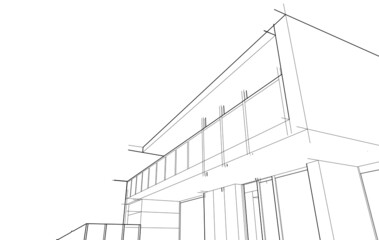 modern house architectural drawing