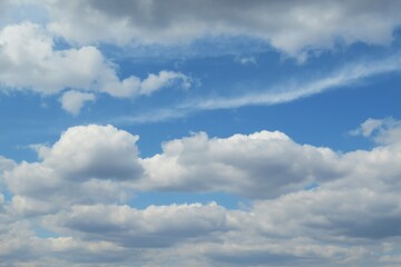 Fototapeta na wymiar Beautiful landscape of blue sky with clouds, natural background