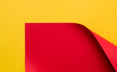 Abstract red and yellow 3d background, colored paper