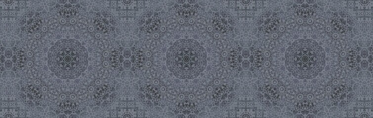 Denim Blue Decorative Grunge Border