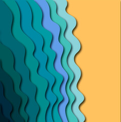 3D abstract background and cut paper shapes. Vector design layout for business presentations, flyers, posters and invitations. The art of carving.