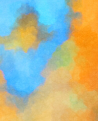 Obraz premium Watercolor painted background. Abstract Illustration wallpaper. Brush stroked painting. 2D Illustration.