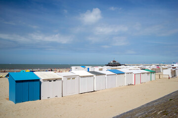 Cabanes de plage dans la station balnéaire de Blankenberge