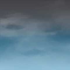dark cloudy blue sky background on a square frame