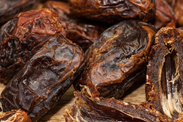 close up of dried dates