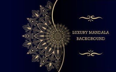 Luxury Arabic Ornamental  Illustrator Vector Mandala Background
