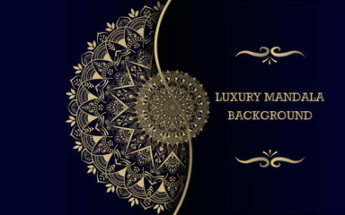 Luxury Arabic Ornamental  Illustrator Vector Mandala Background