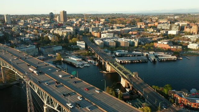 University District I-5 Overpass Panning Right to Left