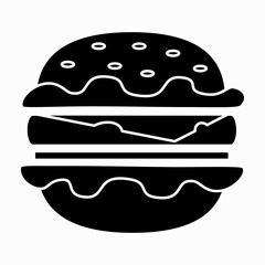Burger icon  hamburger  graphic design isolated vector illustration