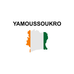 Obraz premium maps of Yamoussoukro icon vector sign symbol