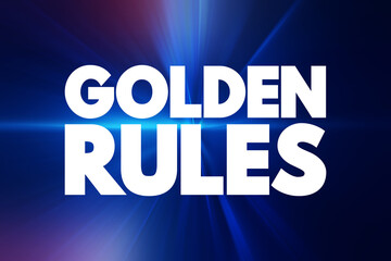 Golden Rules text quote, concept background