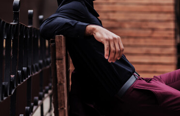 elegant businessman in suit