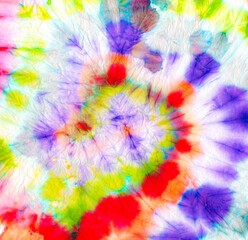 Black Tie Dye. Tye Color Print. Effect Old