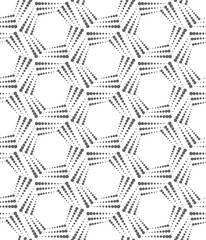 Vector geometric seamless pattern. Modern geometric background with hexagonal dotted tiles.