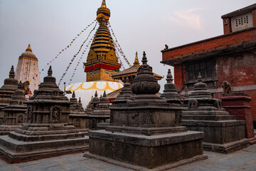 Buddhist temple in the Kathmandu, Nepal Himalaya Spring 2022