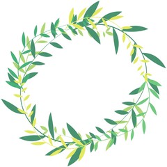 Vector Ivy branch round frame