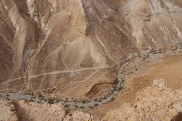 Ruins of Masada fortress in Israel