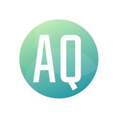 AQ Letter Logo Design With Simple style