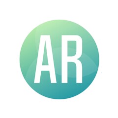 AR Letter Logo Design With Simple style