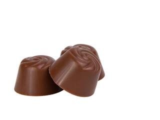 Milk chocolate candy sweet isolated on the white background