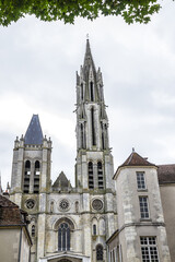 Fototapeta na wymiar Senlis Cathedral (Cathedrale Notre-Dame de Senlis, 1153 - 1191) - Roman cathedral in Senlis, Oise, Picardie, France.