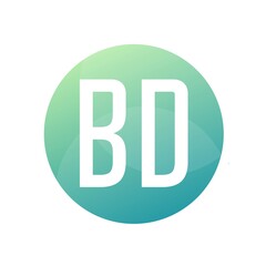 BD Letter Logo Design With Simple style