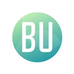 BU Letter Logo Design With Simple style