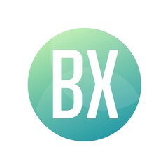 BX Letter Logo Design With Simple style