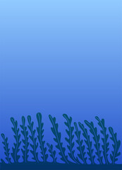 Fototapeta na wymiar Background with seaweed on the bottom