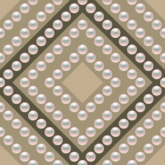 Luxury background in soft colors with small pearls and rhombuses. Seamless vector illustration. 