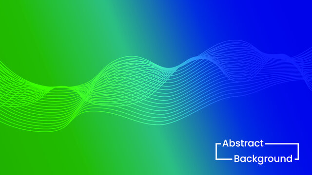Abstract Background With Line and Gradient From Green to Blue