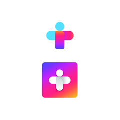 Friend, Plus, Application Logo Concept Design